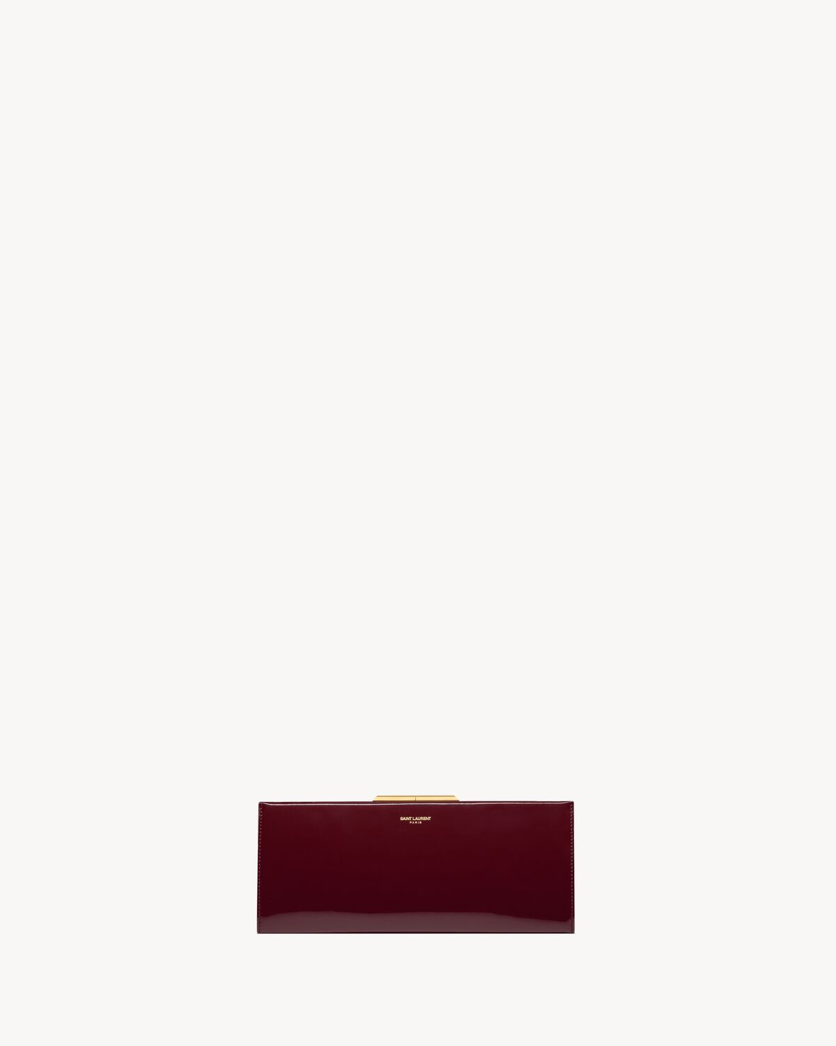 YSL Midnight Small Clutch In Lacquered Leather - Image 1